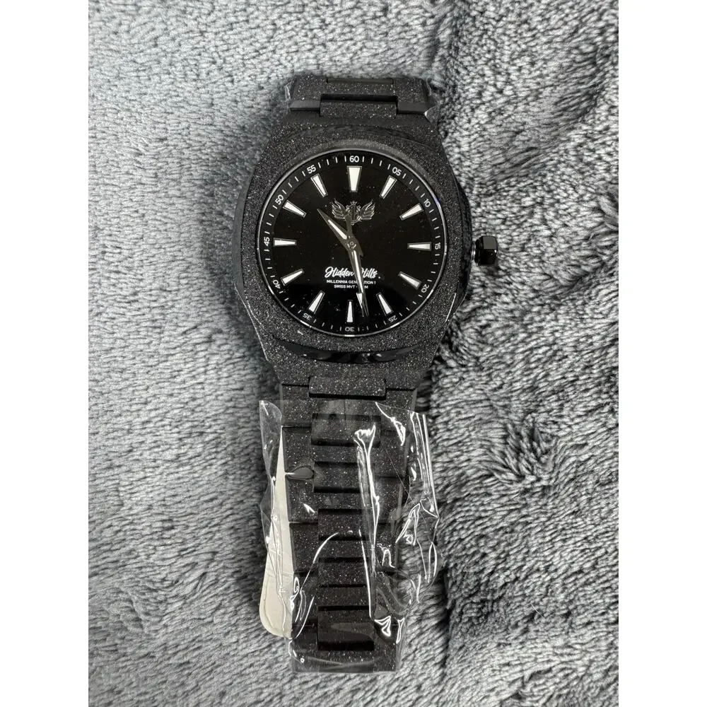 Hidden Hills Millennia G1 Black Frosted Men's Watch M-G1-BLK-F - Picture 4 of 9